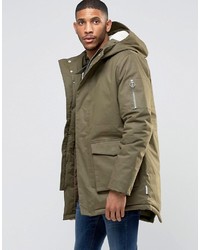 Bellfield Fleece Lined Parka With Fish Tail