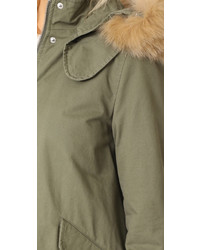 Derek Lam 10 Crosby Fox Trimmed Parka With Inside Quilting