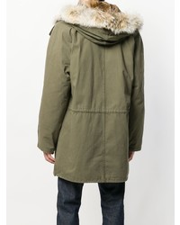 Yves Salomon Fur Hooded Parka Coat