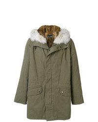 Yves Salomon Fur Hooded Parka Coat