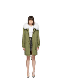 MR AND MRS ITALY Green Long Fur Army Parka