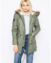 Alpha Industries Hooded Fishtail Iii Parka With Faux Fur Hood