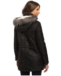 Kenneth Cole New York Hooded Parka With Faux Fur Trim Sherpa Lining