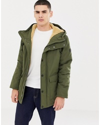 Esprit Hooded Parka With Teddy Lining In Light Khaki