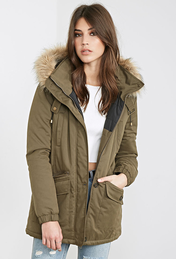 Forever 21 Hooded Puff Parka, $64 | Forever 21 | Lookastic