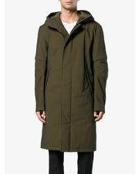 Helmut Lang Khaki Green Flat Hood Coat