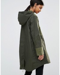 French Connection Milli Canvas Parka Coat
