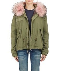 Mr And Mrs Italy Fur Trimmed Parka Green