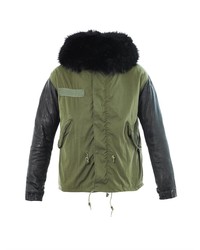 MR & MRS FURS Fur Leather And Canvas Parka