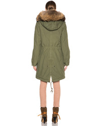 Mr Mrs Italy Army Parka With Coyote Raccoon Fur
