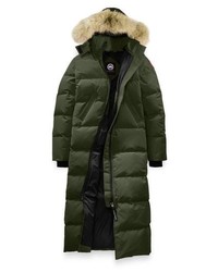 Canada Goose Mystique Regular Fit Down Parka With Genuine Coyote
