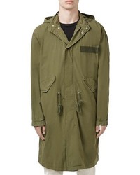 Topman Oversized Military Parka With Detachable Hood