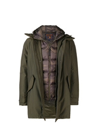 Woolrich Padded Layered Hooded Coat