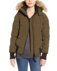 Canada Goose Savona Bomber Jacket With Genuine Coyote