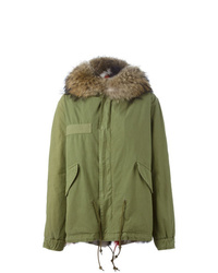 Mr & Mrs Italy Short Multi Coloured Fur Lined Parka