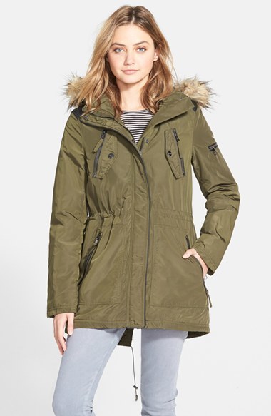 Steve Madden Faux Fur Trim Anorak Parka | Where to buy & how to wear