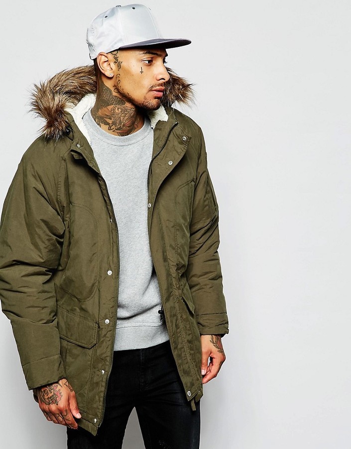Supreme Being Supremebeing Parka Jacket With Faux Fur Hood, $278 | Asos |  Lookastic