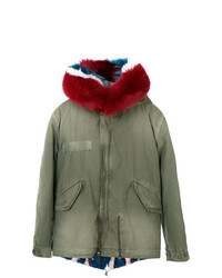 Mr & Mrs Italy Trimmed Hood Short Parka