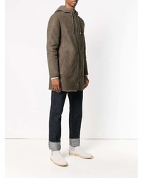 Desa Collection Zipped Shearling Lined Coat