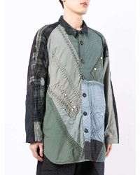 By Walid Patchwork Cotton Shirt