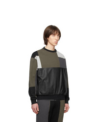 GR-Uniforma Khaki Patchwork Sweatshirt