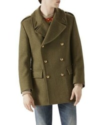 Gucci Double Breasted Wool Peacoat