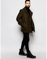 Gloverall Peacoat In Wool
