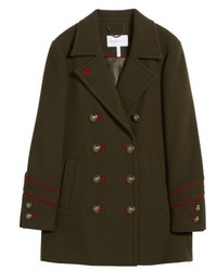 BCBGeneration Wool Blend Military Peacoat