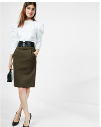 Express Pleated Pocket Pencil Skirt
