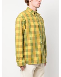 Marni Plaid Check Pattern Flannel Shirt