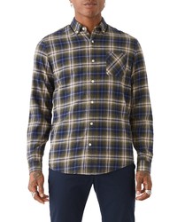 Frank and Oak Plaid Cotton Flannel Button Up Shirt