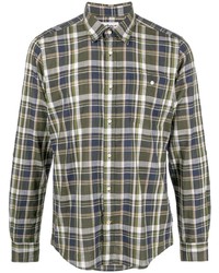 Barbour Check Print Button Up Shirt