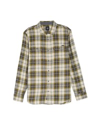 Vans Classic Fit Plaid Button Up Shirt In Oatmealavocado At Nordstrom