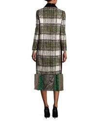 Burberry Plaid Single Breasted Coat