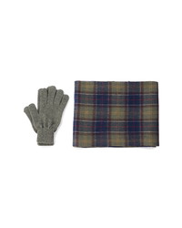 Barbour Tartan Wool Scarf Gloves Set