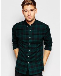 Asos Brand Shirt With Mid Scale Check In Regular Fit