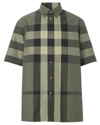Burberry Vintage Check Cotton Button Down Shirt
