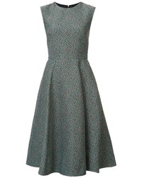 Olive Plaid Silk Dress