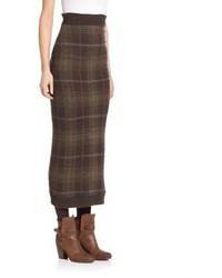 Ralph Lauren Collection Tartan Cashmere Skirt