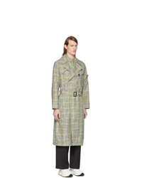 Tibi Green And Beige Recycled Trench Coat