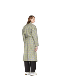 Tibi Green And Beige Recycled Trench Coat