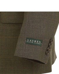 Ralph Lauren New Olive Plaid 2 Button Wool Sport Coat Jacket