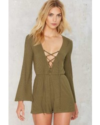 Factory Down To Earth Ribbed Romper