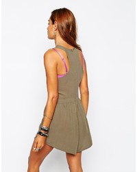 One Teaspoon Rosewood Romper With Racer Back