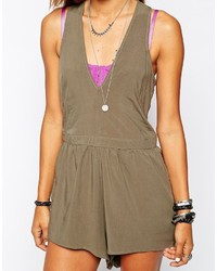 One Teaspoon Rosewood Romper With Racer Back