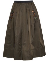 Muveil Embellished Pocket Midi Skirt