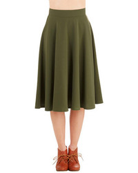 Rock Steadysteady Clothing In Bugle Joy Skirt In Olive