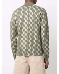 Karl Lagerfeld Monogram Knit Polo Shirt