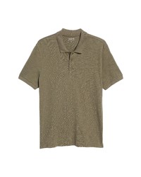 Vince Classic Regular Fit Polo In Pine Tree At Nordstrom