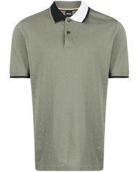 BOSS Contrasting Collar Cotton Polo Shirt